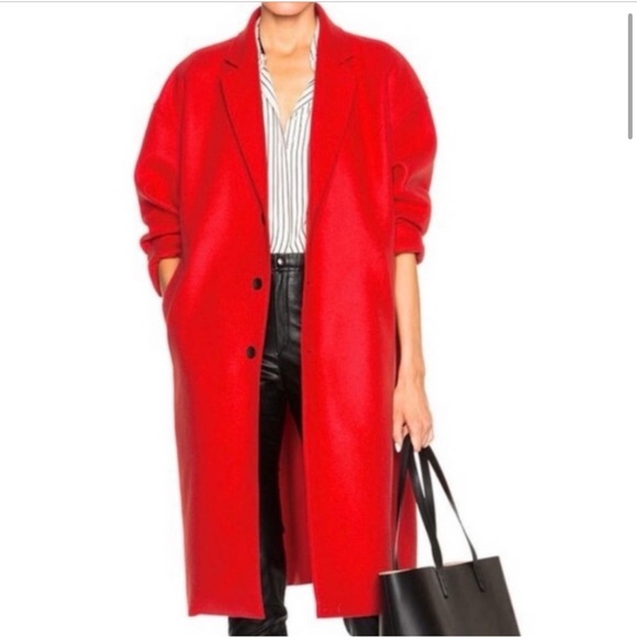 Rag & Bone Fiery Red Blanket Coat - Picture 1 of 16
